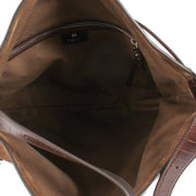 shop 100% authentic second hand Givenchy Chocolate Brown Suede Voyou Shoulder Bag on Labellov.com