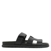 shop 100% authentic second hand Hermès Black Chypre Sandals - Size 40 on Labellov.com