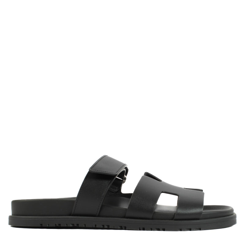 shop 100% authentic second hand Hermès Black Chypre Sandals - Size 40 on Labellov.com