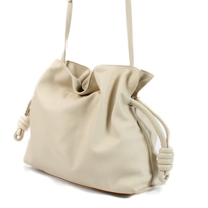 Loewe Beige Calfskin Flamenco Medium Clutch