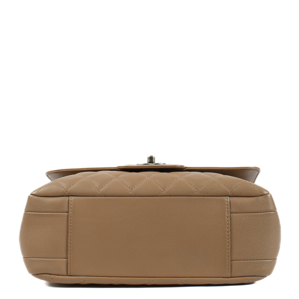 Chanel Taupe Grained Calfskin Quilted All About Flap Bag