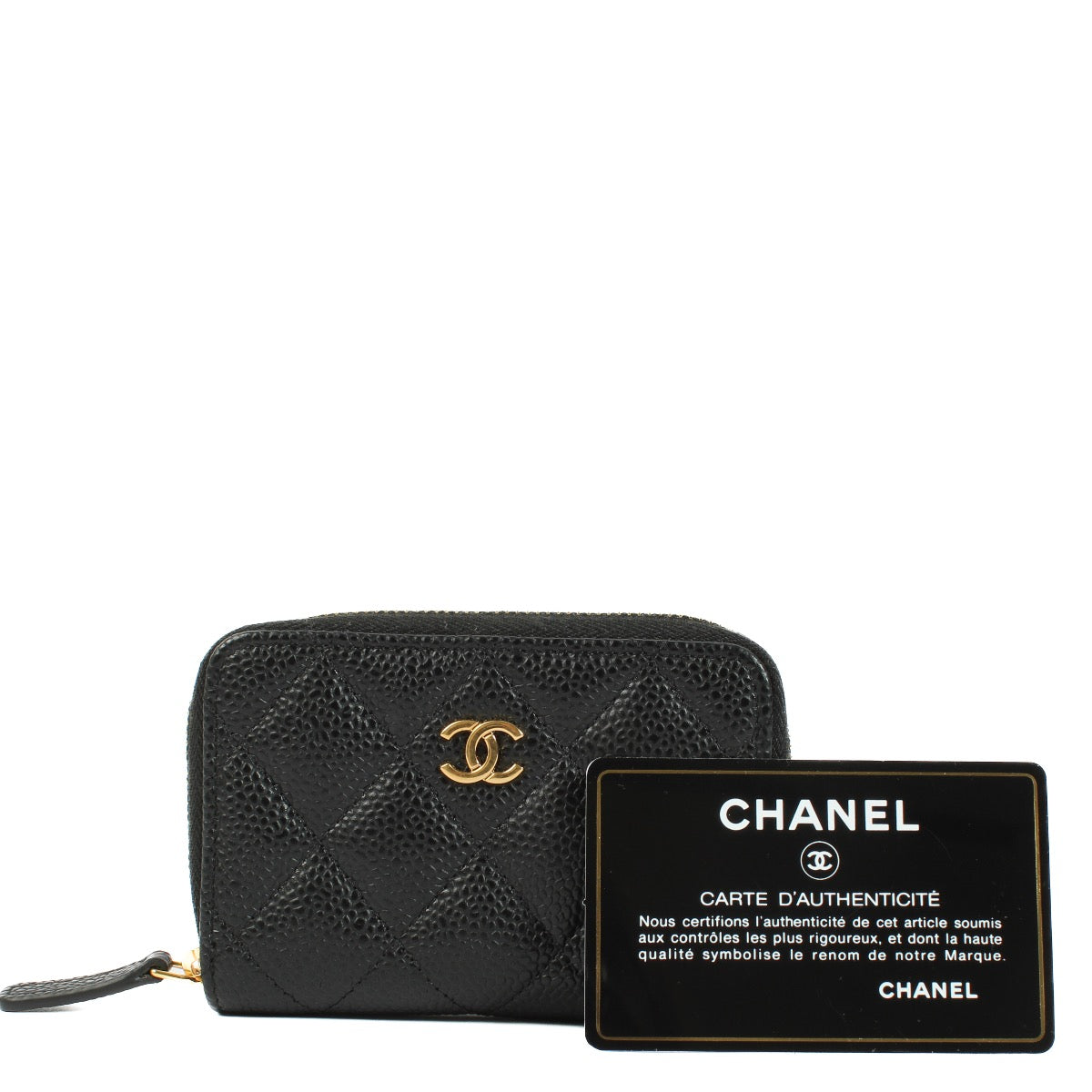 shop 100% authentic second hand chanel black Caviar Leather Wallet on Labellov.com