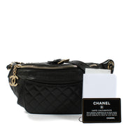 Chanel Black Shiny Belt Bag for the best price at Labellov secondhand luxury in Antwerp and Knokke.