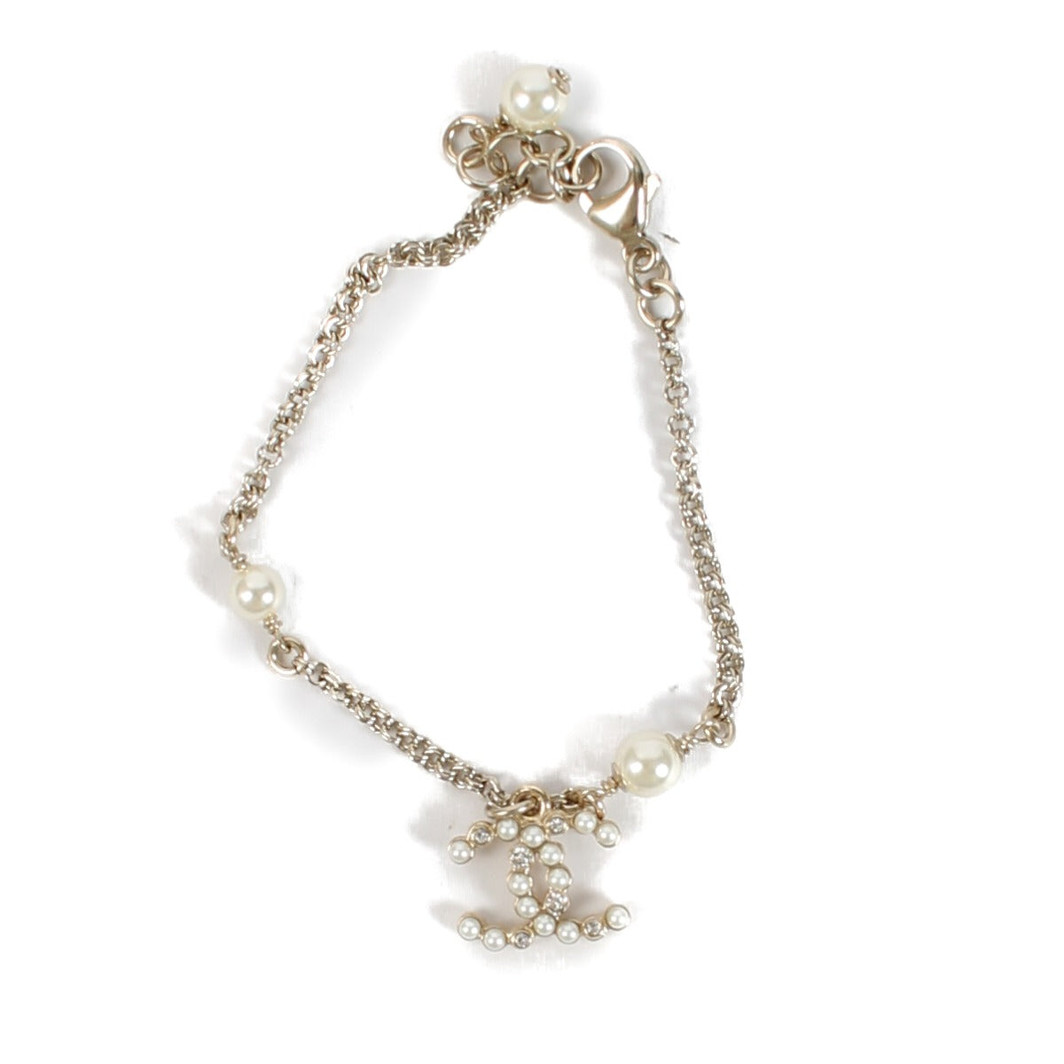 Chanel S20 White Pearl CC Bracelet