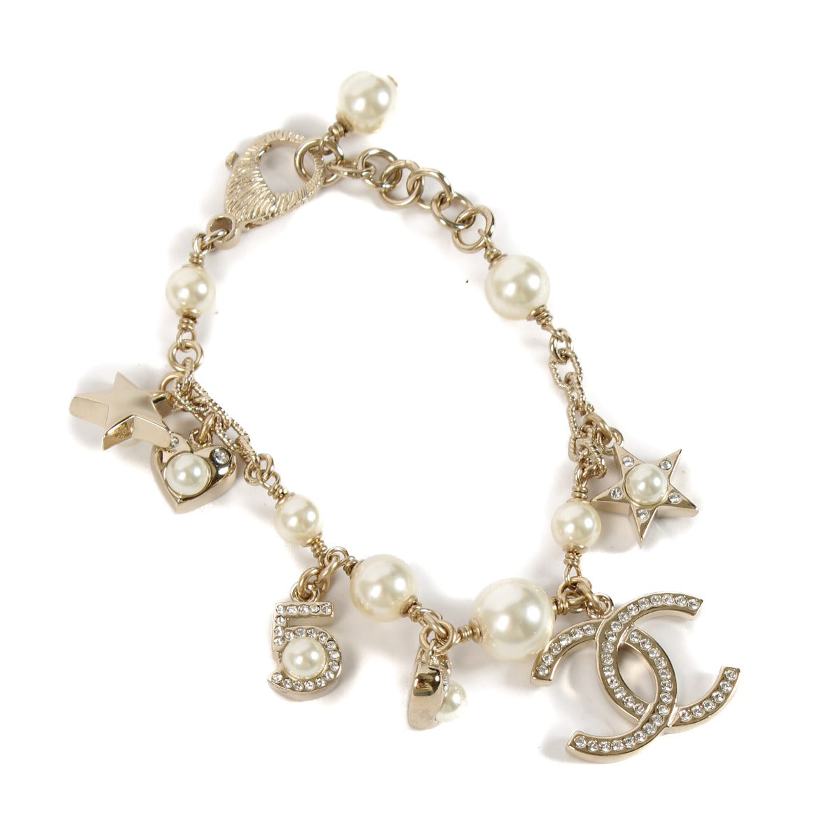 Chanel 19B CC Star Charm Bracelet
