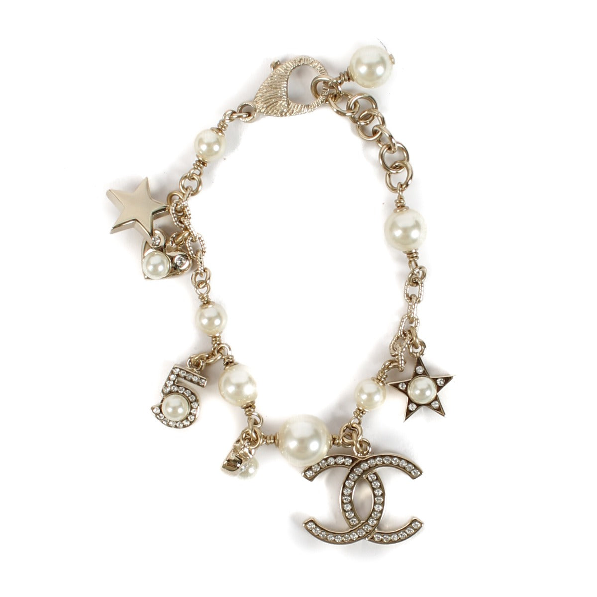 Chanel 19B CC Star Charm Bracelet