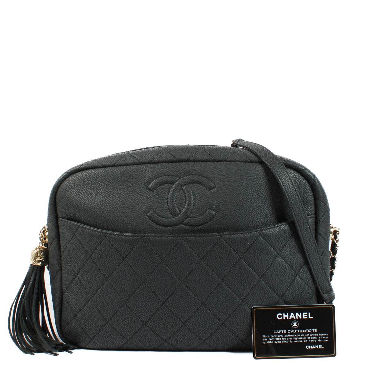 shop 100% authentic second hand Chanel Dark Grey Matte Caviar Large Camera Bag on Labellov.com