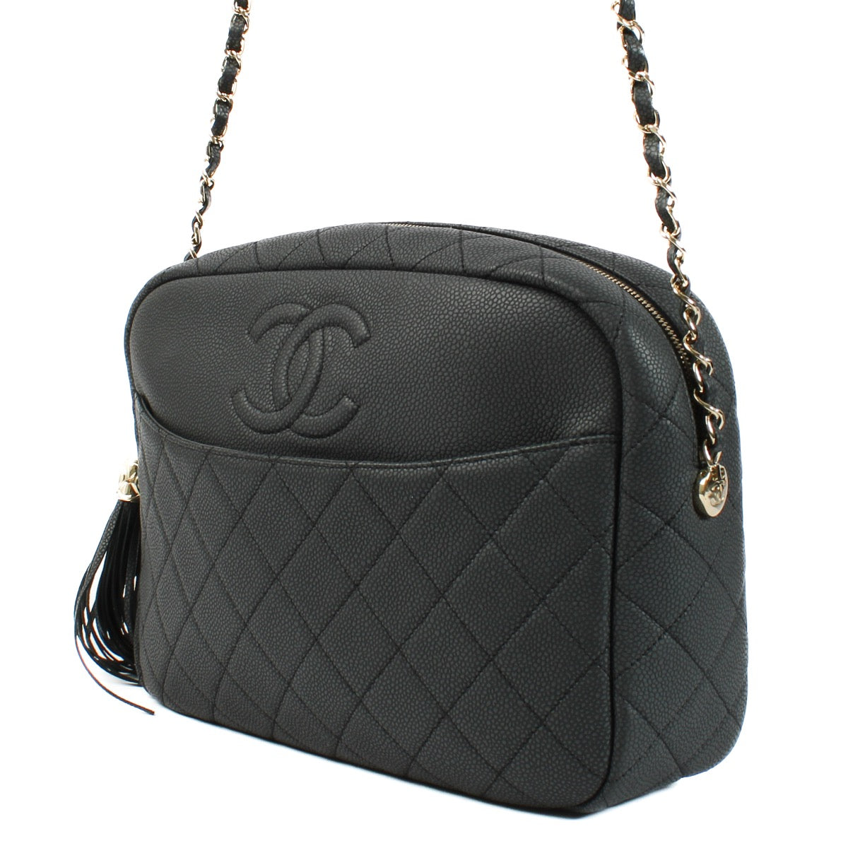 shop 100% authentic second hand Chanel Dark Grey Matte Caviar Large Camera Bag on Labellov.com