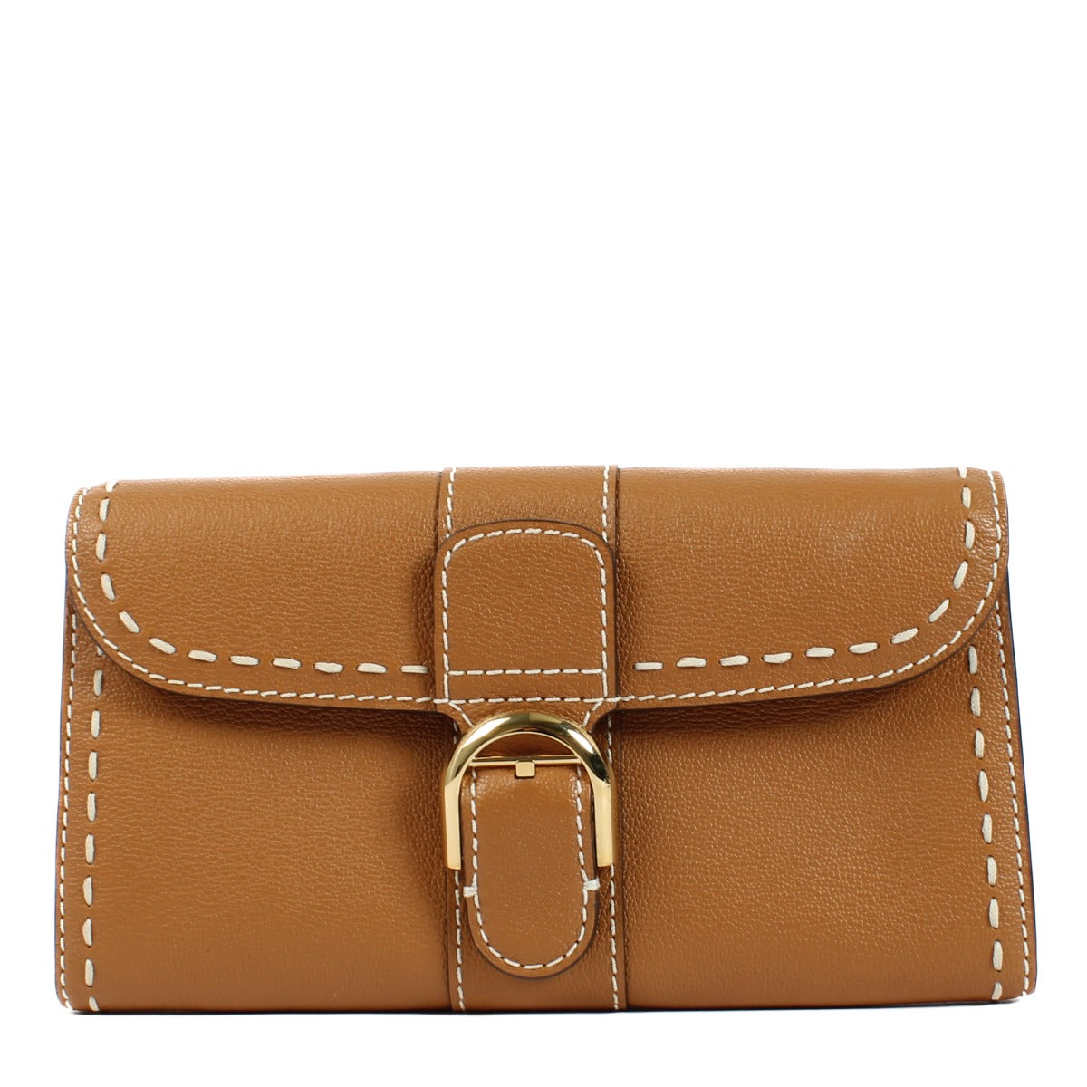 Delvaux Vegetal Rodeo Calf Surpiqué Brillant Chain Wallet