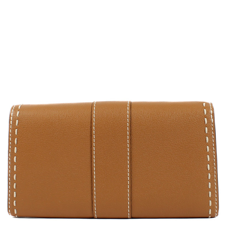 Delvaux Vegetal Rodeo Calf Surpiqué Brillant Chain Wallet