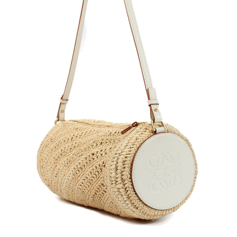 shop 100% authentic second hand Loewe White Raffia Bracelet Pouch on Labellov.com