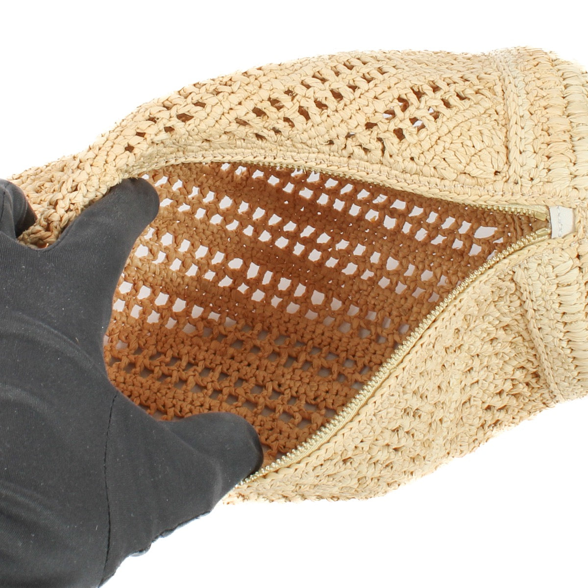 shop 100% authentic second hand Loewe White Raffia Bracelet Pouch on Labellov.com