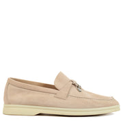 Loro Piana Sandstone Suede Summer Charms Walk Loafers