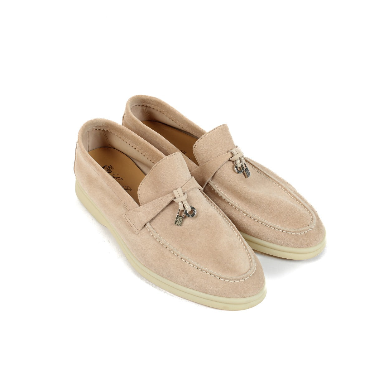Loro Piana Sandstone Suede Summer Charms Walk Loafers