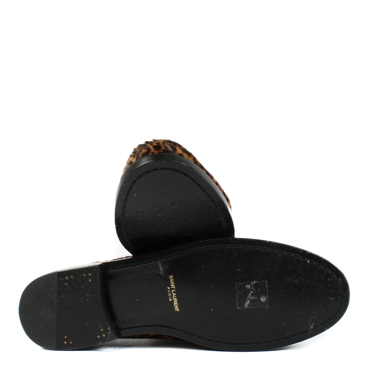 shop 100% authentic second hand Saint Laurent Leopard Pony Hair Flats - Size 40 on Labellov.com
