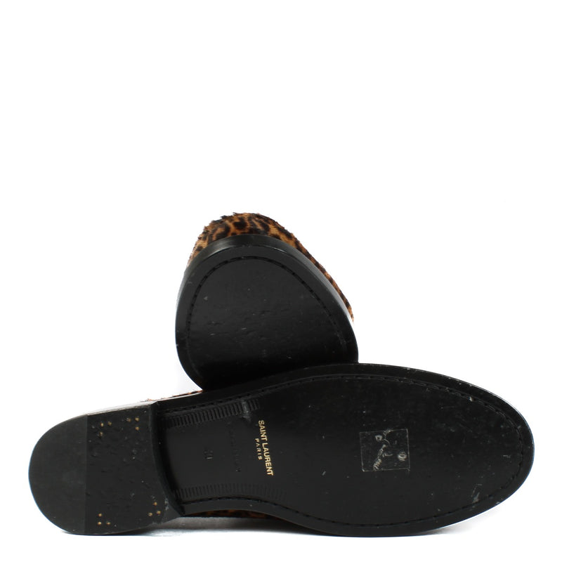 shop 100% authentic second hand Saint Laurent Leopard Pony Hair Flats - Size 40 on Labellov.com