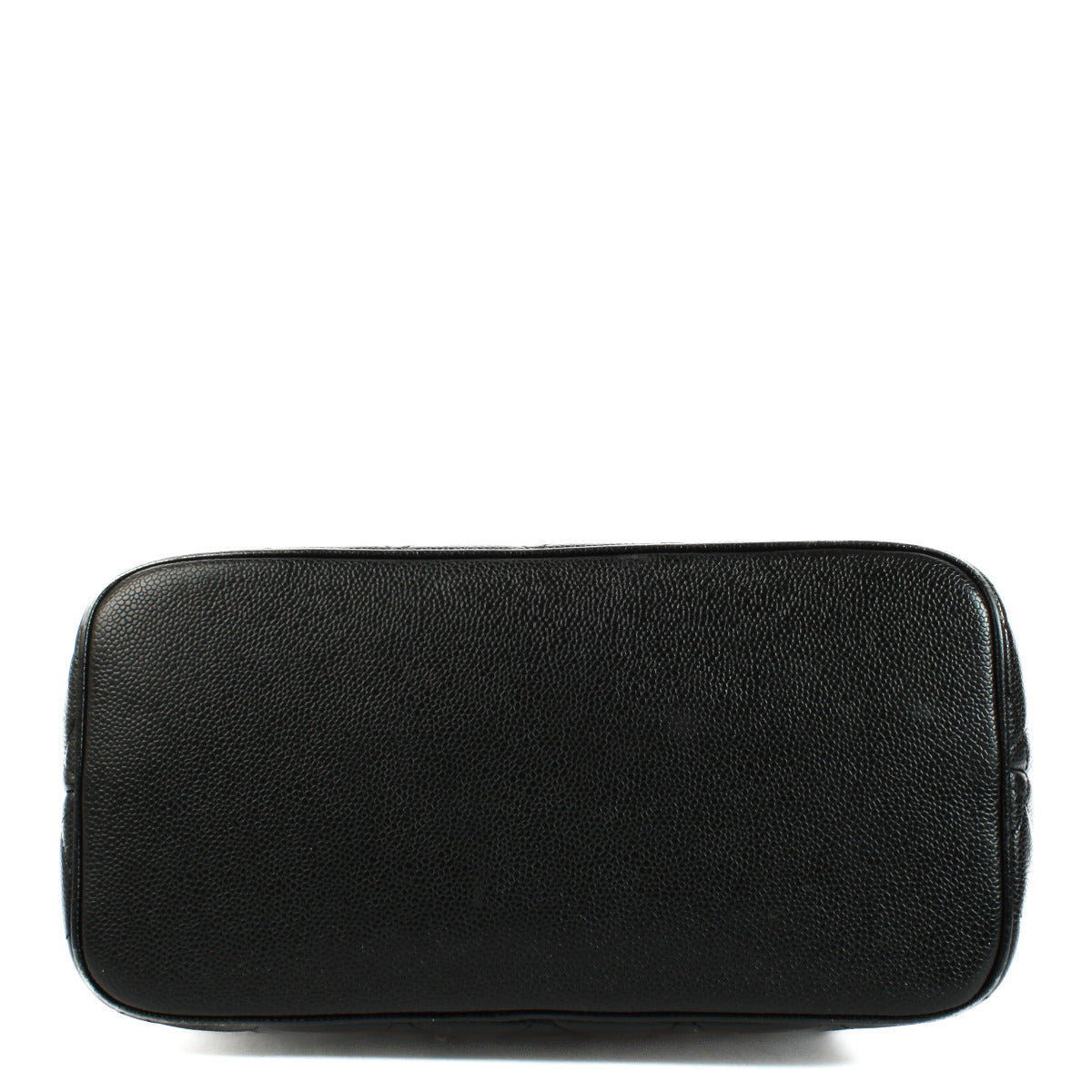 Chanel Vintage Zwart Caviar Medaillon Tote Tas