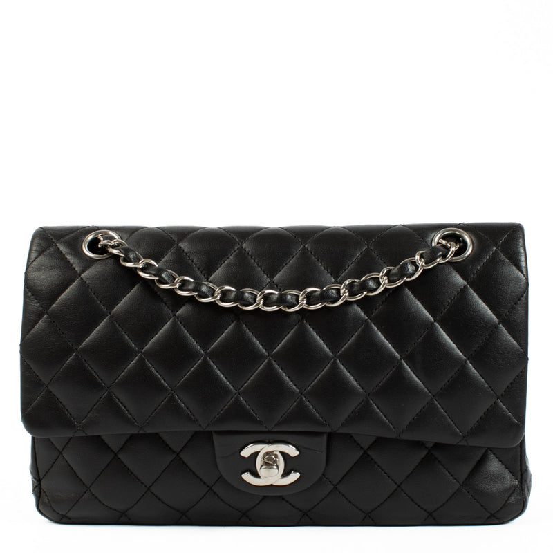 Chanel Black Lambskin Medium Classic 11.12 Bag