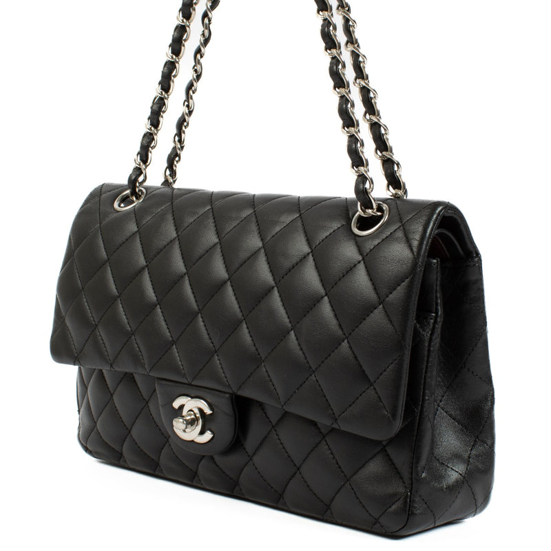 Chanel Black Lambskin Medium Classic 11.12 Bag