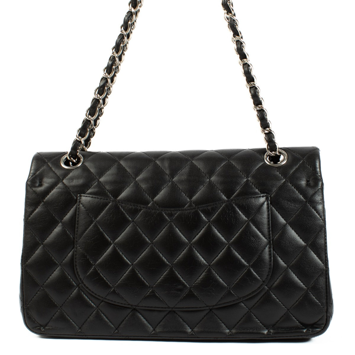 Chanel Zwarte Lamsleren Medium Classic 11.12 Tas