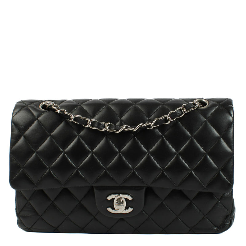 Chanel Black Lambskin Medium Classic 11.12 Bag