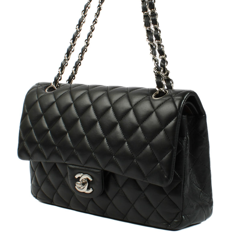 Chanel Black Lambskin Medium Classic 11.12 Bag