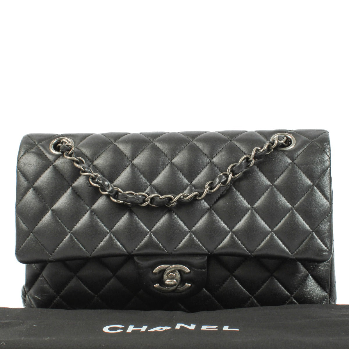 Chanel Black Ruthenium Medium Classic 11.12 Bag