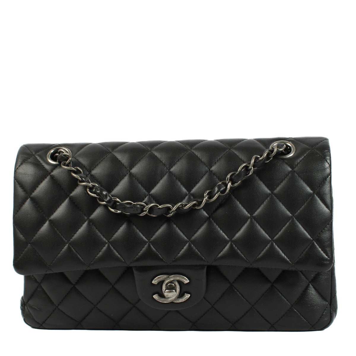 Chanel Black Ruthenium Medium Classic 11.12 Bag