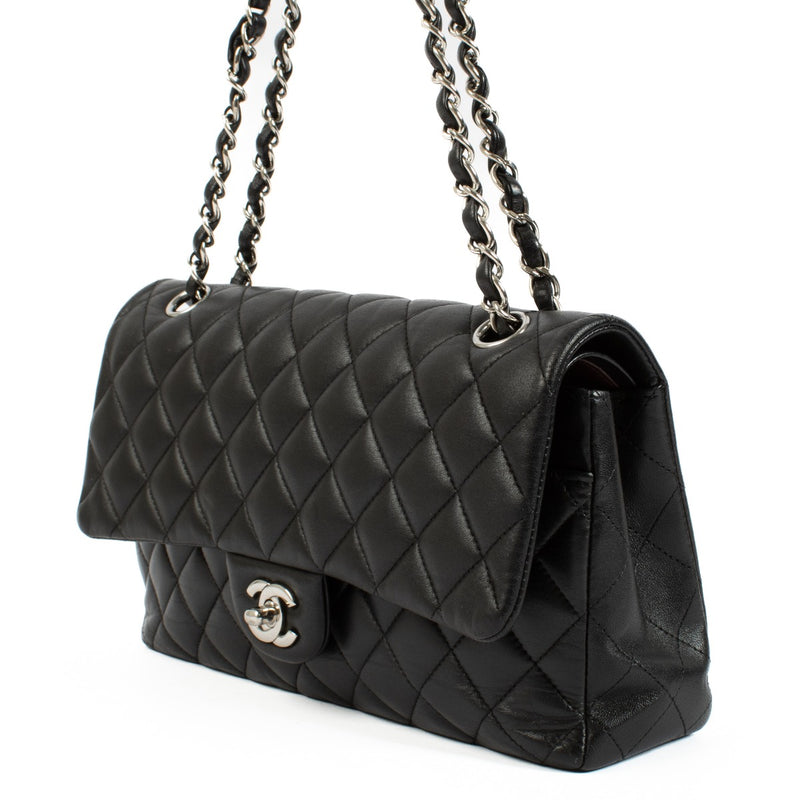 Chanel Black Lambskin Medium Classic 11.12 Bag