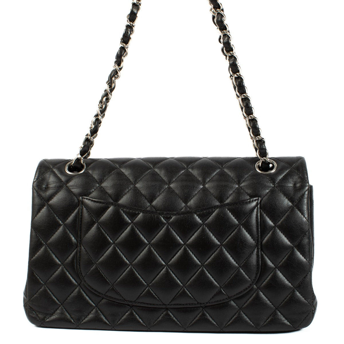 Chanel Zwarte Lamsleren Medium Classic 11.12 Tas