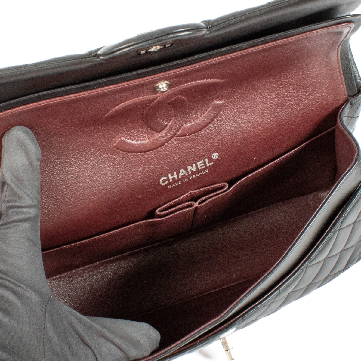 Chanel Zwarte Lamsleren Medium Classic 11.12 Tas