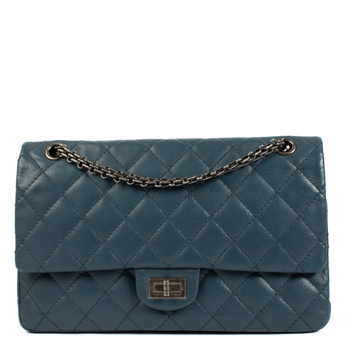 Authentic second hand Chanel Blue Large 2.55 Bag Classic flap bag on Labellov.com