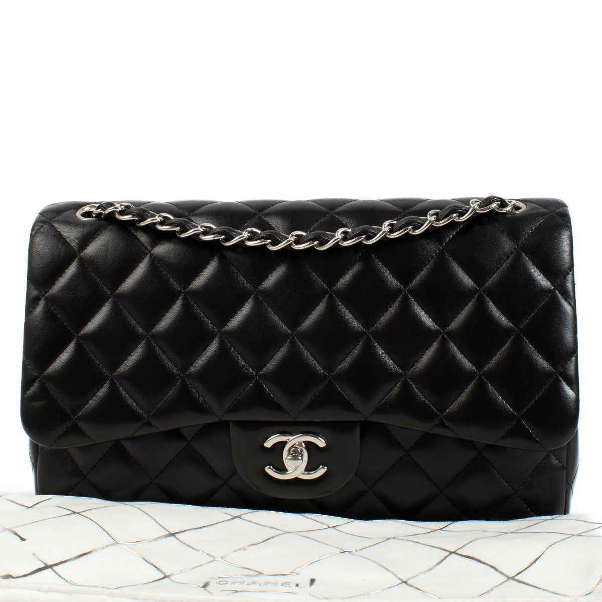 Authentic second hand Chanel Black Large Classic Bag on Labellov.com