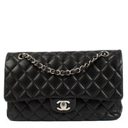 Authentic second hand Chanel Black Lambskin Meidium Classic 11.12 Bag on Labellov.com
