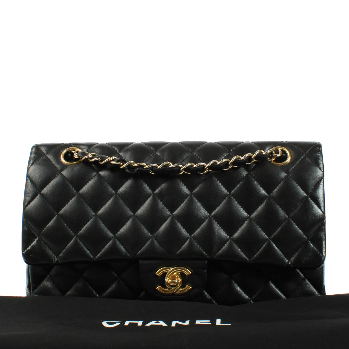 Chanel Black Lambskin Medium Classic 11.12 Bag