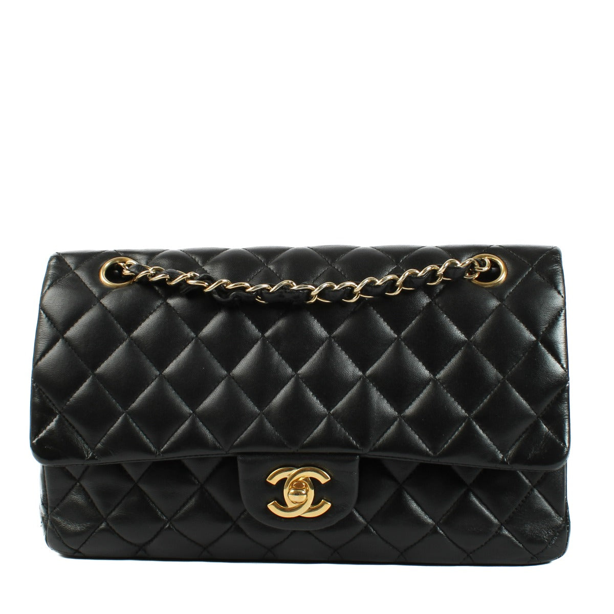 Chanel Black Lambskin Medium Classic 11.12 Bag
