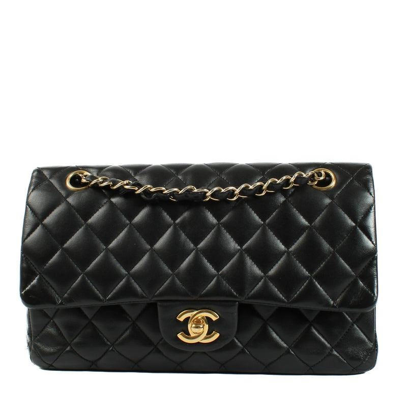 Chanel Black Lambskin Medium Classic 11.12 Bag