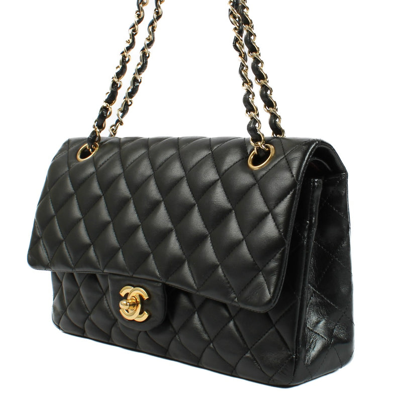 Chanel Black Lambskin Medium Classic 11.12 Bag