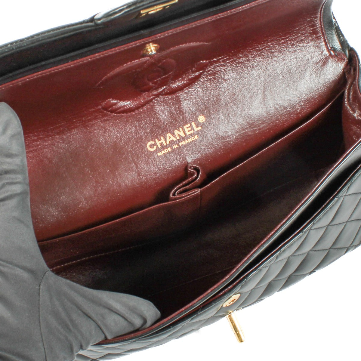 Chanel Black Lambskin Medium Classic 11.12 Bag