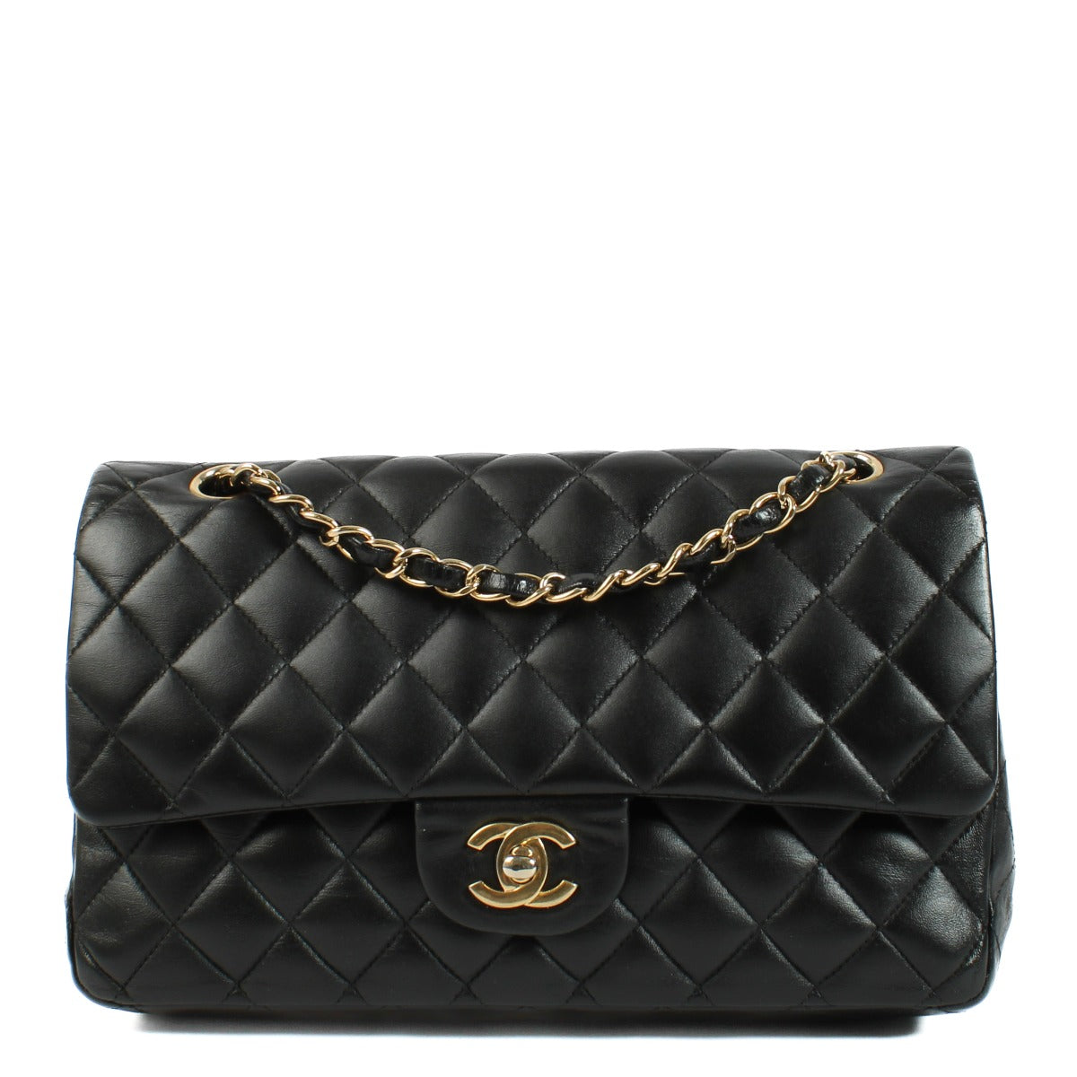 Chanel Black Lambskin Medium Classic 11.12 Bag