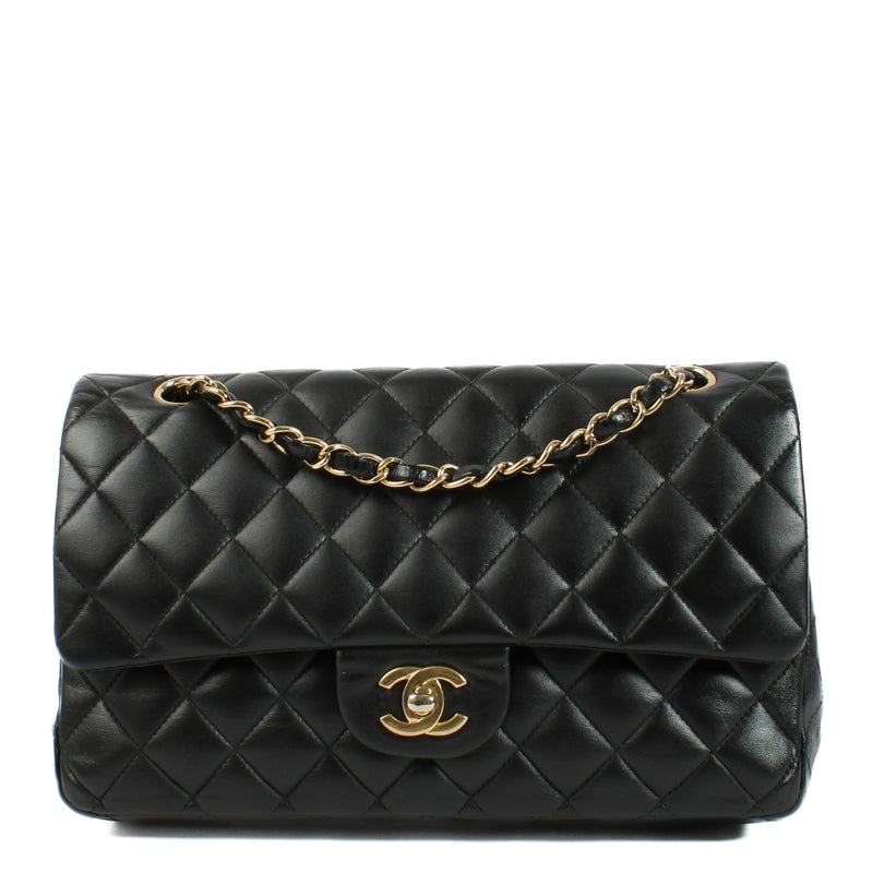 Chanel Black Lambskin Medium Classic 11.12 Bag