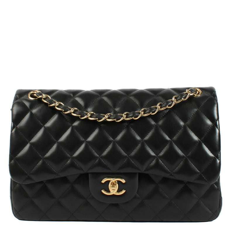 Chanel Black Lambskin Large Classic Bag