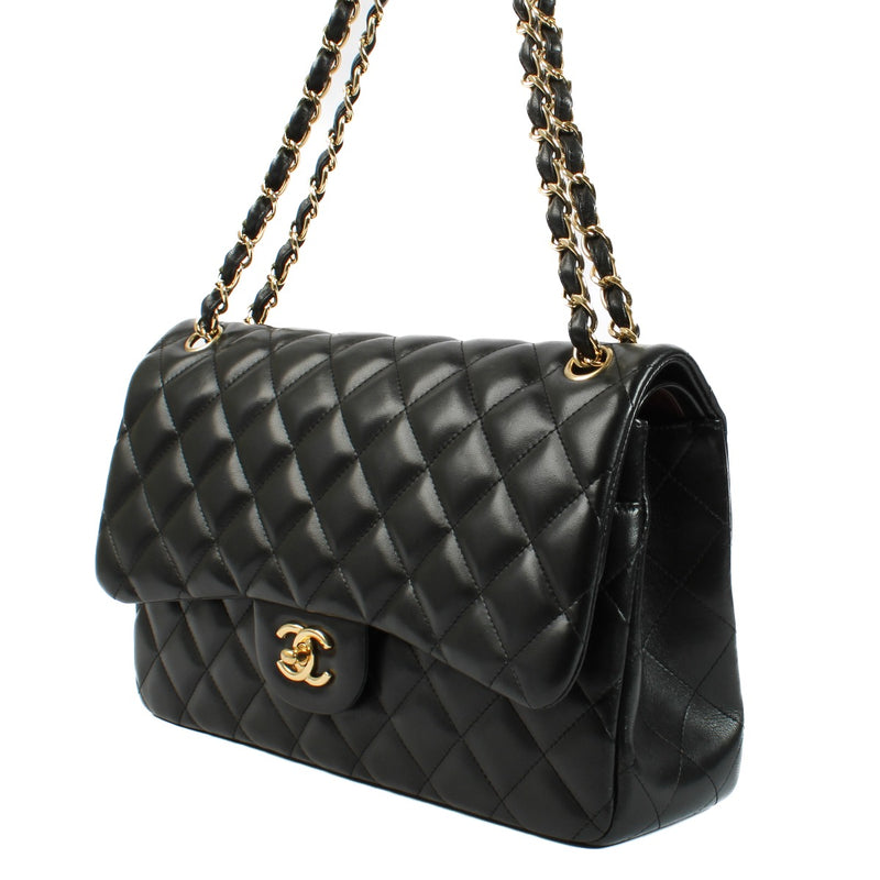 Chanel Black Lambskin Large Classic Bag