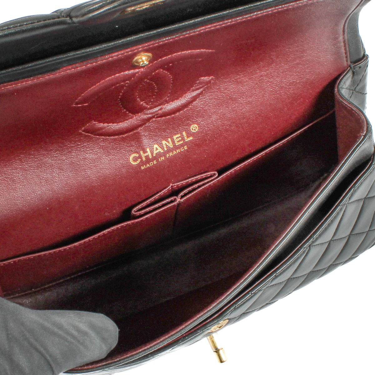 Chanel Zwarte Lamsleren Medium Classic 11.12 Tas