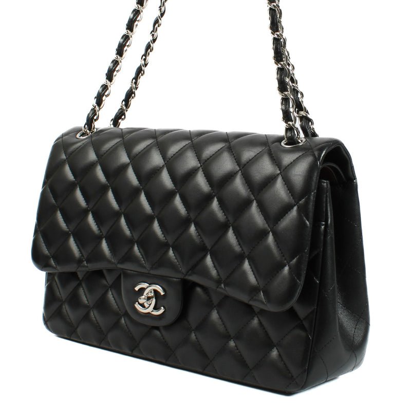Chanel Black Lambskin Large Classic Bag