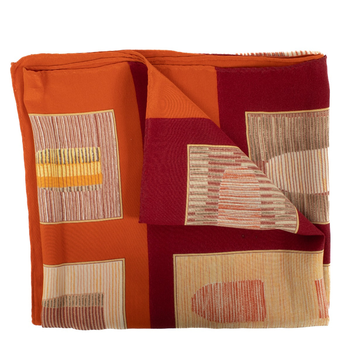 Delvaux Orange Dédicace Carre Silk Scarf – a luxurious silk scarf with vibrant orange tones and intricate detailing, perfect for adding elegance to any look. Buy now at Labellov.
