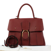 Delvaux Burgundy Cripsy Calf Brillant GM Fly Trench