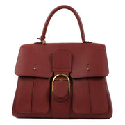 Delvaux Burgundy Cripsy Calf Brillant GM Fly Trench