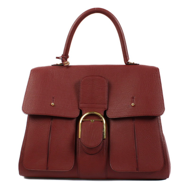 Delvaux Burgundy Cripsy Calf Brillant GM Fly Trench