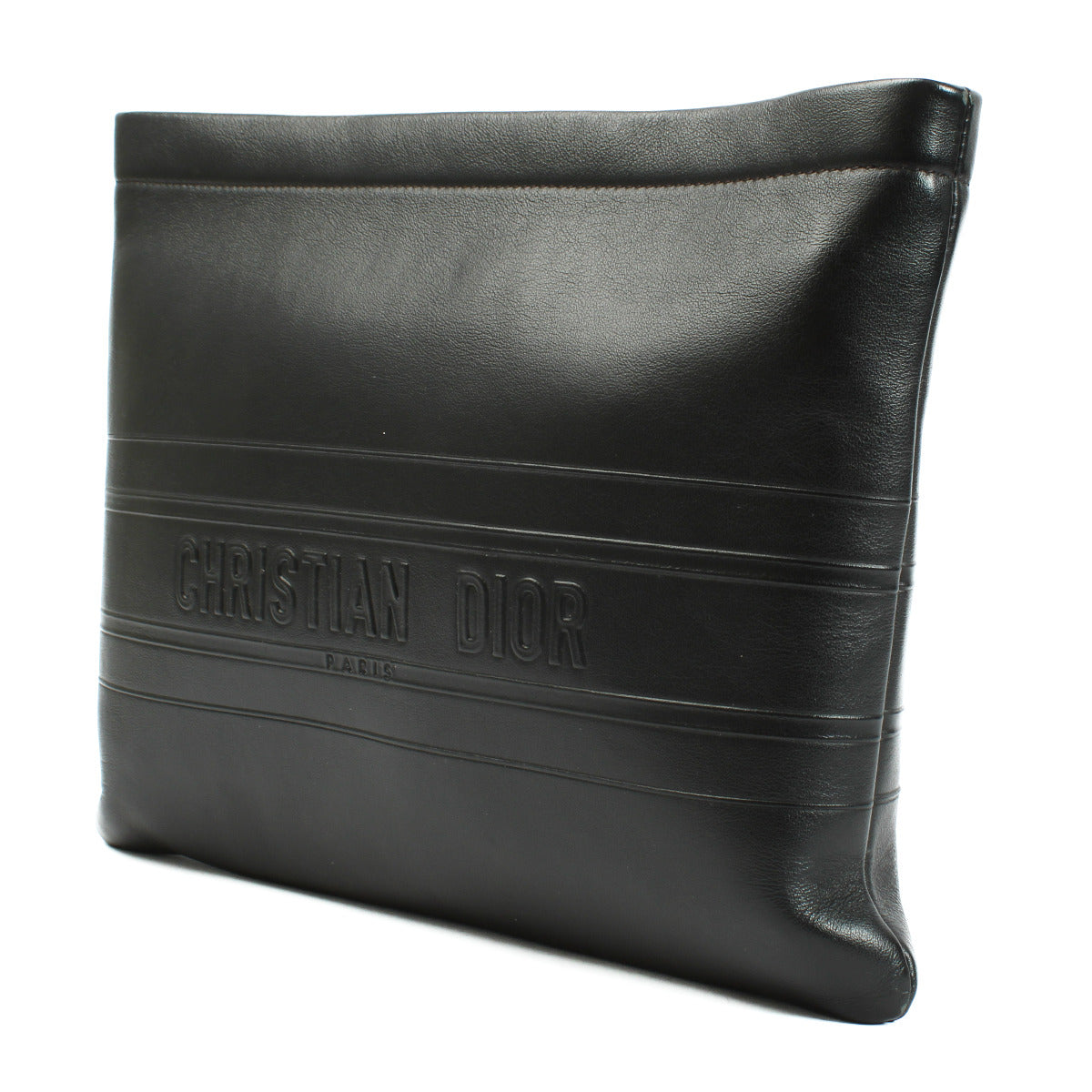 Christian Dior Zwarte Leren Clutch Tas